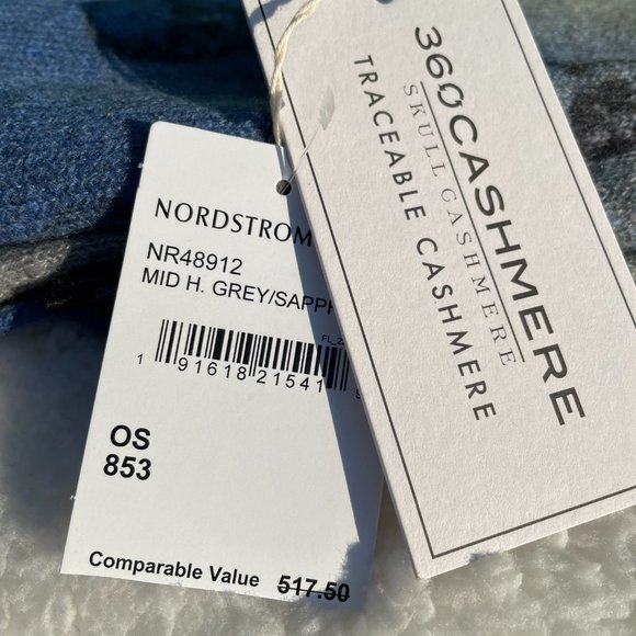 Skull Cashmere | Triston Skull Print Cashmere Scarf - Picture 7 of 7